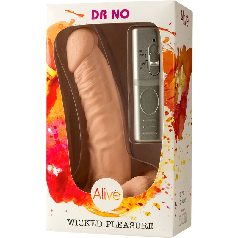 ALIVE - DR. NO PENE REALÍSTICO VIBRADOR 18 CM