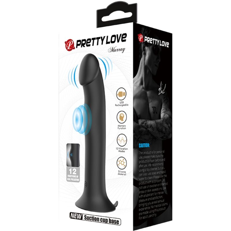 PRETTY LOVE - MURRAY VIBRADOR Y ONDAS ESTIMULADORAS DE CLÍTORIS NEGRO