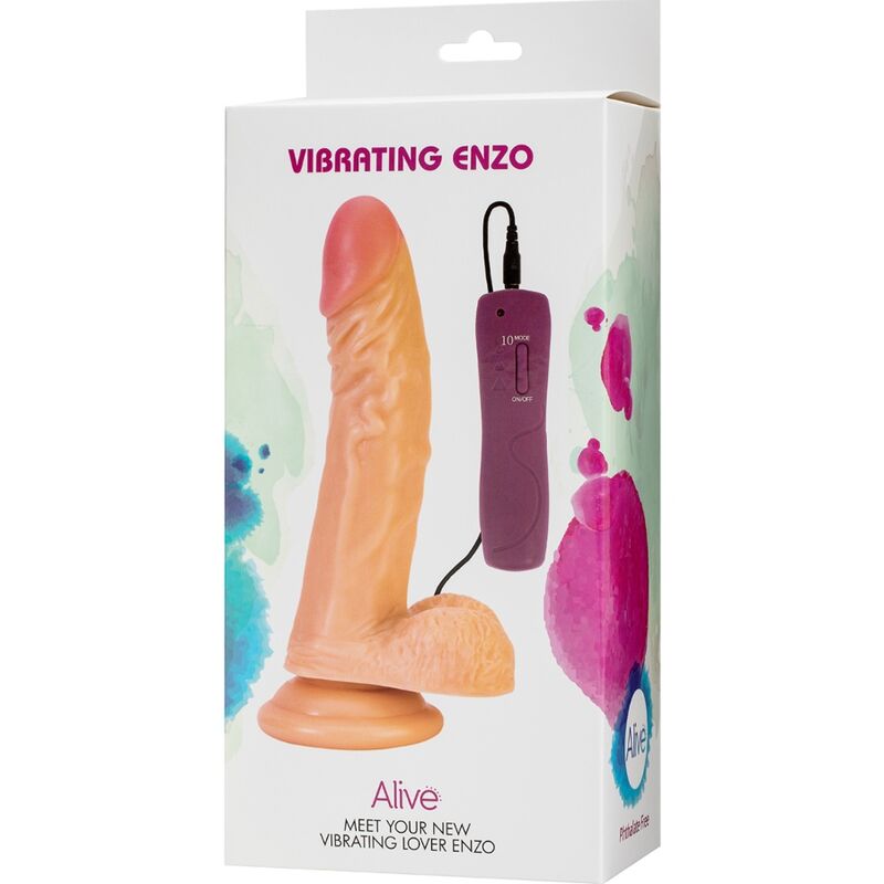 ALIVE - ENZO PENE REALÍSTICO VIBRADOR 21 CM