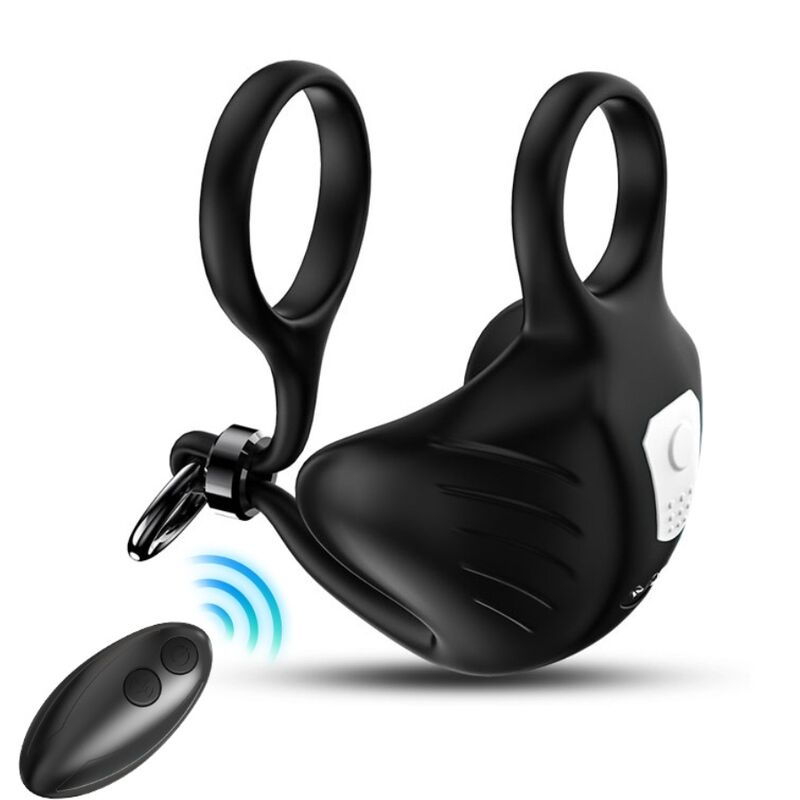 ARMONY - MANTA ANILLO VIBRADOR TESTÍCULOS CONTROL REMOTO NEGRO