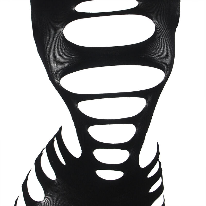 SUBBLIME - 952266 VESTIDO DE REJILLA ELÁSTICO MANGA LARGA NEGRO TALLA ÚNICA