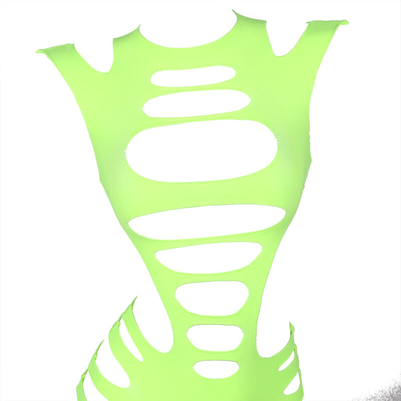 SUBBLIME - 952280 VESTIDO DE REJILLA ELÁSTICO MANGA LARGA VERDE TALLA ÚNICA