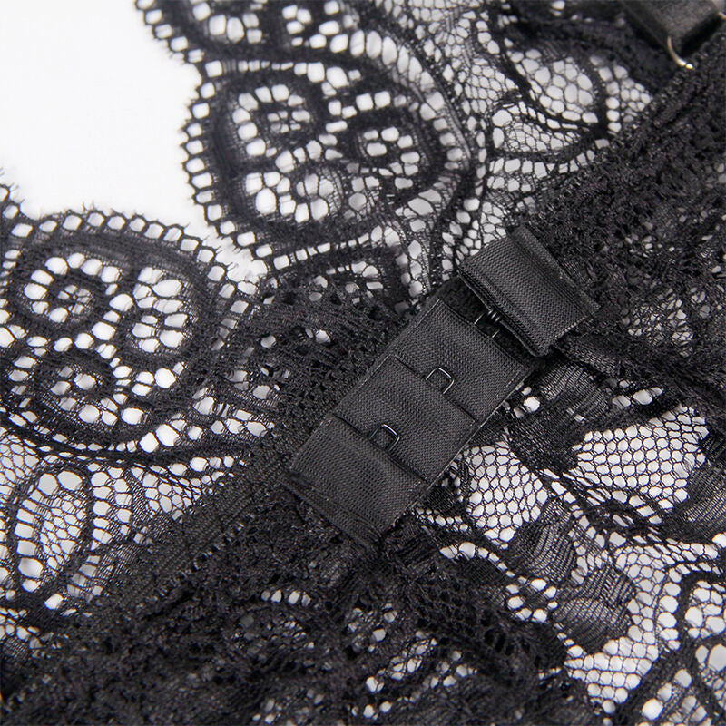 SUBBLIME - 953928 SET 3 PIEZAS ENCAJE Y SATEN NEGRO L/XL