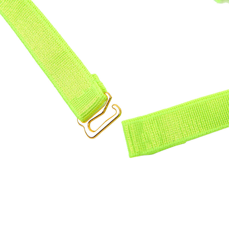SUBBLIME - 955274 SET SUJETADOR CON COLLAR Y DETALLES PARA PIERNAS VERDE FLUORESCENTE S/M