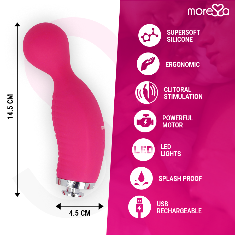 MORESSA - KIRK DUO ONDAS ESTIMULADORAS + MASAJEADOR MULTI PRESTACIONES PREMIUM SILICONE RECARGABLE