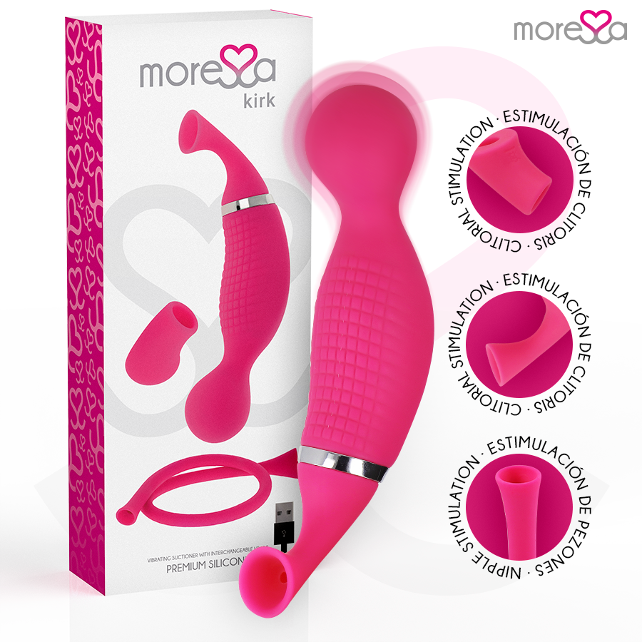 MORESSA - KIRK DUO ONDAS ESTIMULADORAS + MASAJEADOR MULTI PRESTACIONES PREMIUM SILICONE RECARGABLE