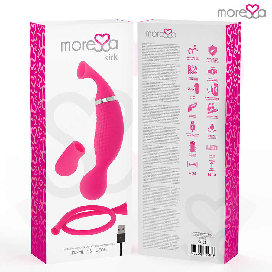 MORESSA - KIRK DUO ONDAS ESTIMULADORAS + MASAJEADOR MULTI PRESTACIONES PREMIUM SILICONE RECARGABLE