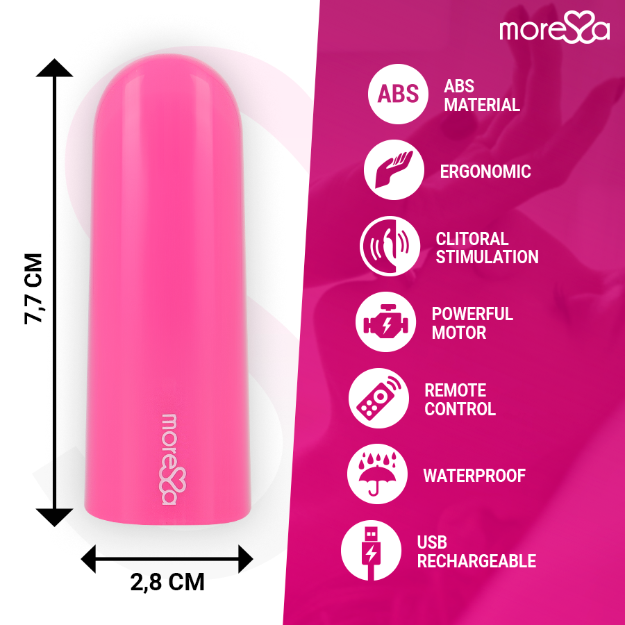 MORESSA - NIX POTENTE VIBRADOR MULTI JUEGOS CONTROL REMOTO ROSA