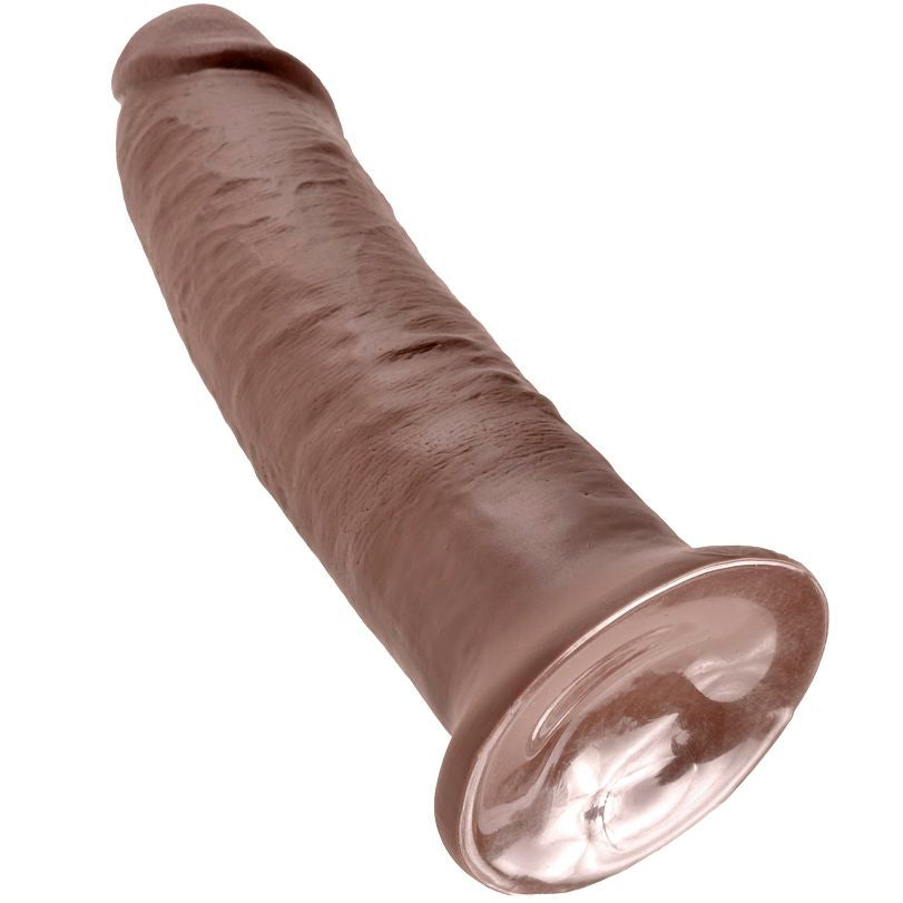 KING COCK - 10 PENE MARRÓN 25.4 CM