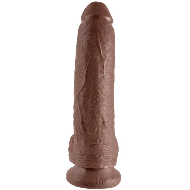 KING COCK - 9 PENE REALÍSTICO MARRÓN 22.9 CM