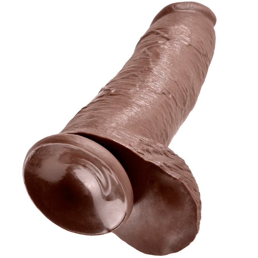 KING COCK - 12 PENE REALÍSTICO MARRÓN 30.48 CM