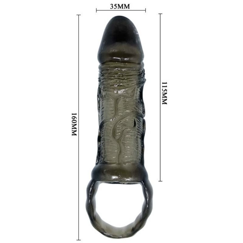 BAILE - FUNDA EXTENSORA PENE CON STRAP PARA TESTÍCULOS 11.5 CM