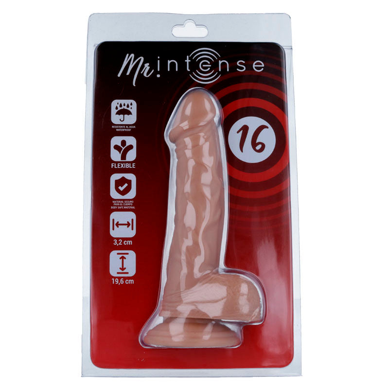 MR INTENSE - 16 PENE REALÍSTICO 19.6 CM -O- 3.2 CM
