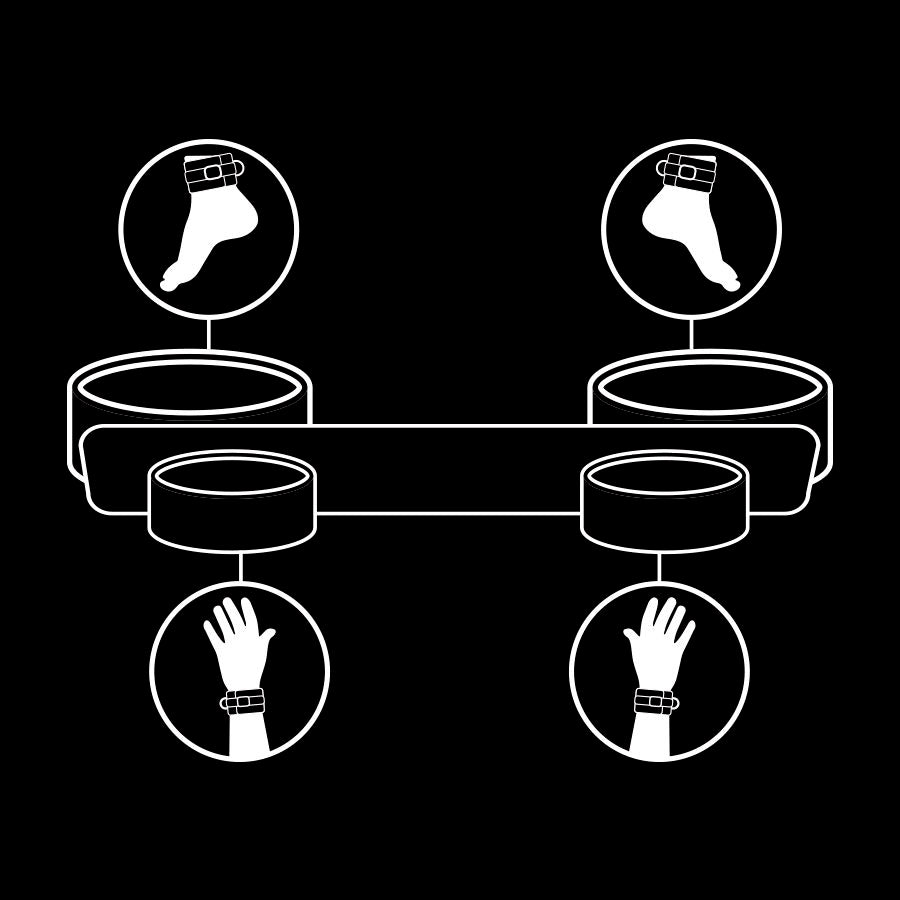 FETISH SUBMISSIVE - BARRA SEPARADORA BONDAGE CON FORRO DE NEOPRENO